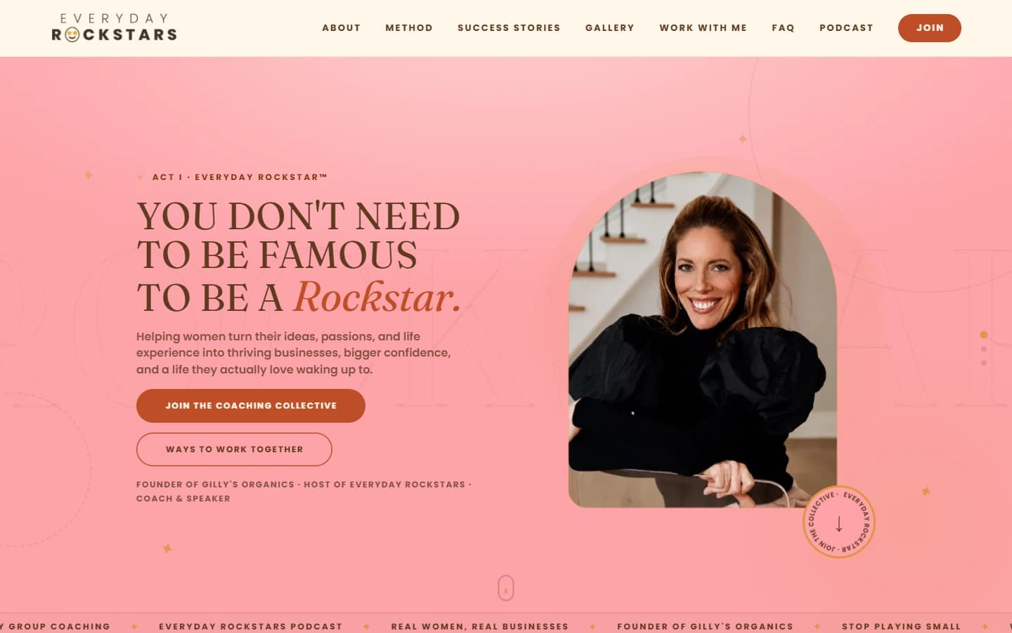 Everyday Rockstar production website hero